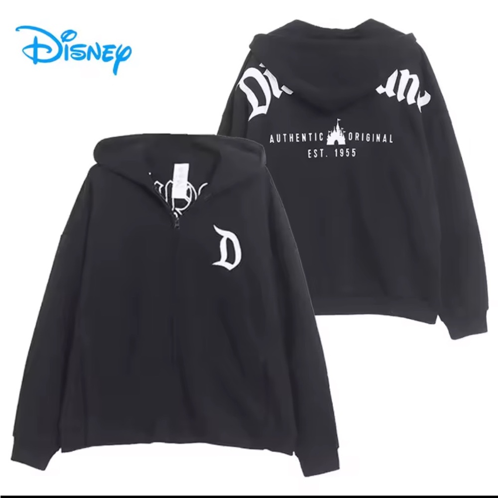Disneyland Logo Zip Hoodie for Adults - Black